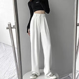 Baggy Wide - Leg Trousers Popular High - waisted Trousers Casual Suit Pants - Zeprah