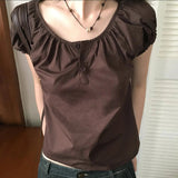 Basic Crew Neck Regular Fit Breathable Eco - Friendly Summer Woven T-Shirt Pure Color Casual Flattering Short Sleeve Top - Zeprah