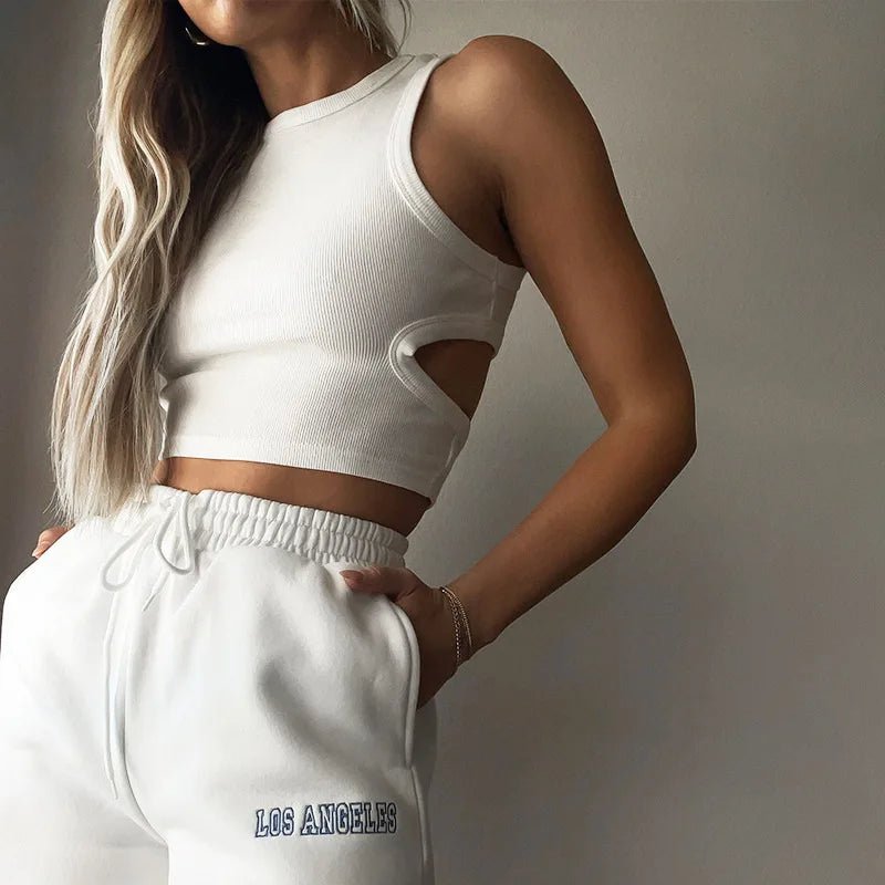 Basic Vest Beauty Back Yoga Tennis Sleeveless Knitted Crop Tops Workout Bra Tank Top Ribbed Backless Camisole - Zeprah