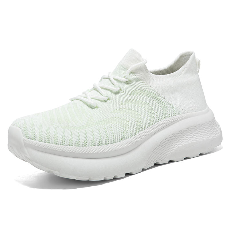 Mens Breathable Knit Mesh Running Shoes Women Stylish Comfort Cushioning Sole Sneakers for Casual and Active Wear
