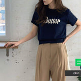 Premium Quality Short-sleeved Blouse Loose-fit Tops for Women Plain Short Sleeve T-shirt