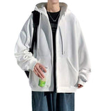 Winter New Men's Hooded Cardigan American Trendy Brand, Relaxed Fit Casual Jacket Top
