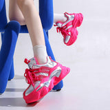 Tenis Feminino Casual Female Running Sports Platform Thick Sole Shoe Pink Sneakers for Women