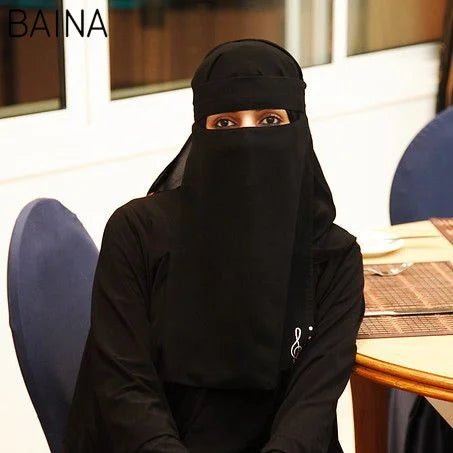 Best Selling Muslim Breathable One Layer Nida Face Veil Cover Modest Islamic Clothing Jilbab Prayer Hijab Niqab - Zeprah