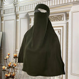 Best Selling Muslim Breathable One Layer Nida Face Veil Cover Modest Islamic Clothing Jilbab Prayer Hijab Niqab - Zeprah