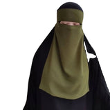 Best Selling Muslim Breathable One Layer Nida Face Veil Cover Modest Islamic Clothing Jilbab Prayer Hijab Niqab - Zeprah