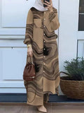 Best Selling Women's Clothing Islamic Abaya Ladies Dress Striped Pants and Blouse Set for Long Latest Design Muslim Tops - Zeprah