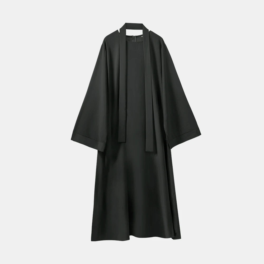 Best Selling Women's Dubai Solid Color Simple Modest Musulman Islamic Clothing Black Muslim Dresses for Abaya - Zeprah