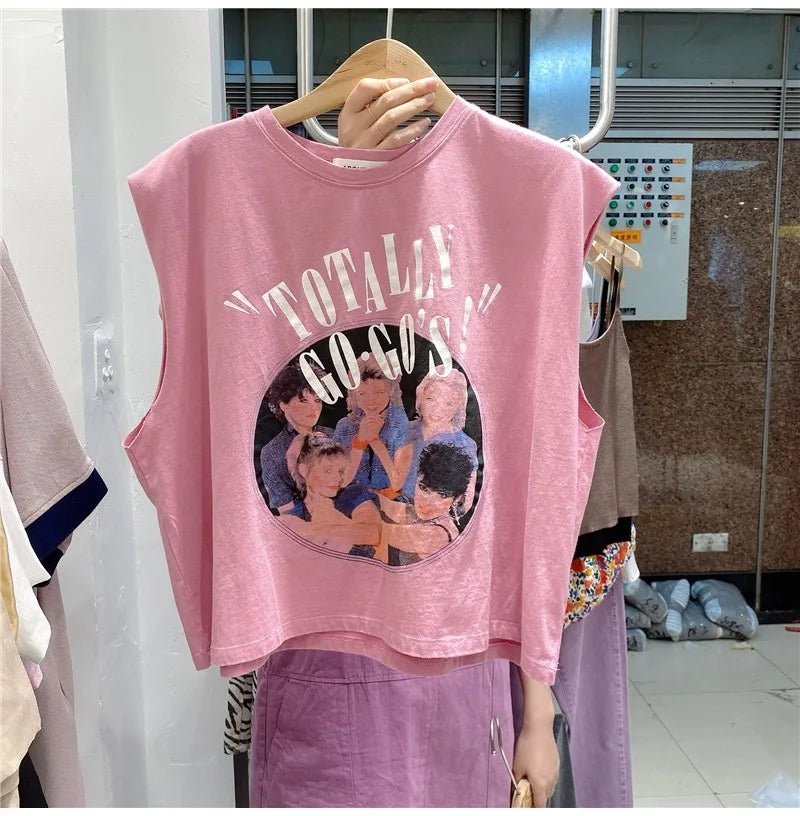 Bestselling Sleeveless Tops Printed Basic Women's Clothing Casual Going Out Tops - Zeprah
