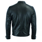 Shoulder Pading Byker Style Leather Jackets