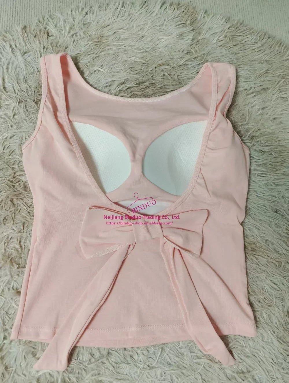 Bow Backless Wire - free Pad Crop Top Push - up Cami Top Cami Women's tank Tops - Zeprah