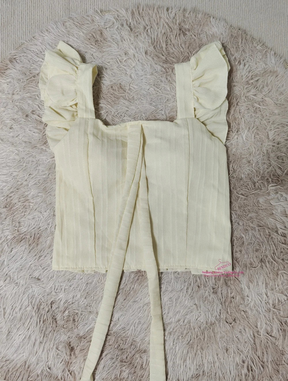 Bow Flying Cuff Pad Camisole Halter Vest Tanks Camis Women's tank Tops Crop Tops - Zeprah