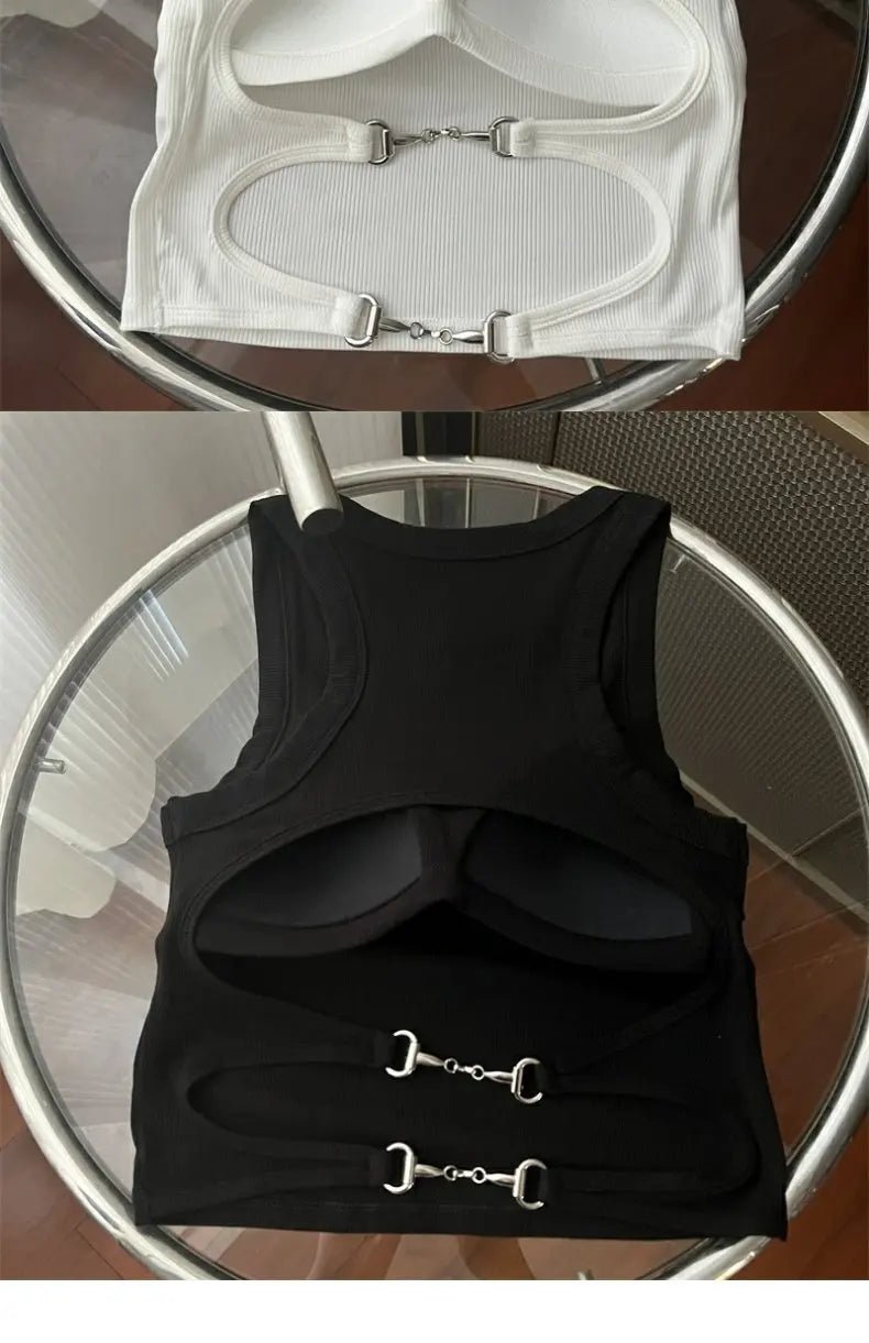 Bra Pad Basic tank Top Slim - fit Sleeveless Tops Versatile Going Out Tops - Zeprah