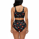 Breathable Summer Two - Piece Knitted Sleepwear - Love Heart Lounge & Sleep Set - Zeprah