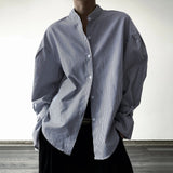 Buttoned Waist Casual Lapel Eco - Friendly 100% Polyester Office Shirt Women's Striped Color Block Long Sleeve Blouse for Regular - Zeprah