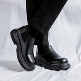 Classy Design Low Cut Men Chelsea Boots Thick Sole Comfortable Slip on Fashion Durable Dress Shoes for Men