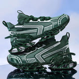 Latest Breathable Knitted Mens Techwear Running Shoes Unique Hollow Max Cushioning Blade Outsole Fashionable Streetwear Sneakers