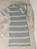 Color Contrast Streak Slim-fit Dress Sheath Dress Hip Wrap Dress