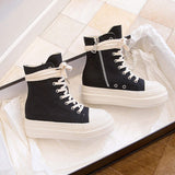 Chaussures 1 Pair Running Sepatu Platform Beautiful Ladies Canvas Sneakers