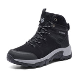 Blank Genuine Cow Suede Leather Sports Outdoor Shoes 13 14 47 48 High Top Winter Hiking Boots for Men