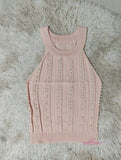 Going Out Sleeveless Knitted Women's Tanks Camis Halter Top Basic tank Top