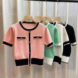 Classic Women's Clothing Knitted Tops for Women Popular Women's T-shirts