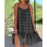 Floral Printed Cami Dress Hot-selling Popular Flared Skirt New Design Simple Dress