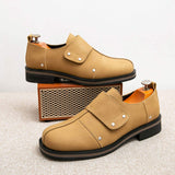 Round Toe Yellow Black Casual Dress Shoes Hard Wearing Daily Use Comfortable Men Casual Shoes
