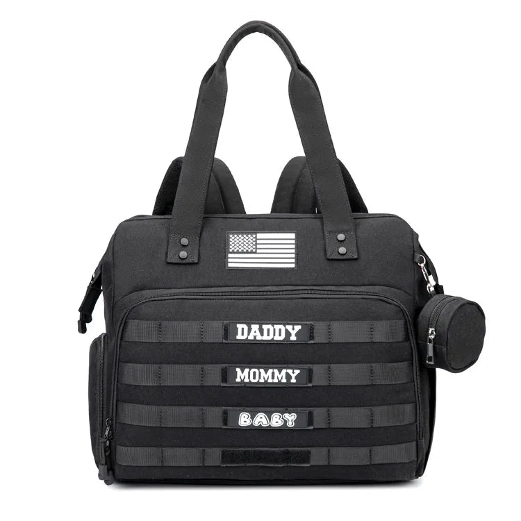 Camo Black Diaper Backpack for Dad and Mom, Father's Bag for Hospital with DADDY BAG Imprint, Baby Care Diaper Backpack - Zeprah