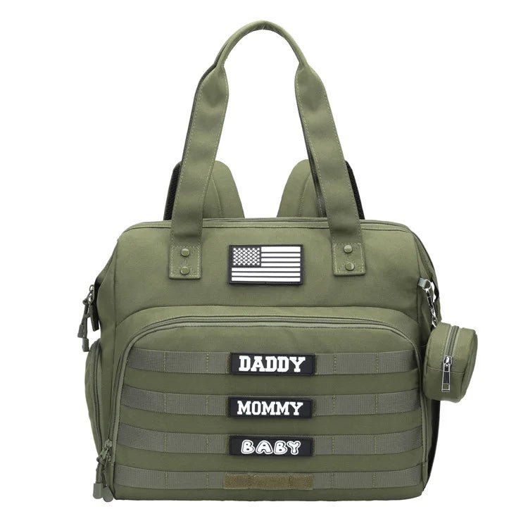 Camo Black Diaper Backpack for Dad and Mom, Father's Bag for Hospital with DADDY BAG Imprint, Baby Care Diaper Backpack - Zeprah