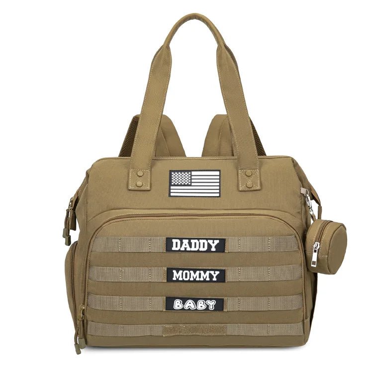 Camo Black Diaper Backpack for Dad and Mom, Father's Bag for Hospital with DADDY BAG Imprint, Baby Care Diaper Backpack - Zeprah
