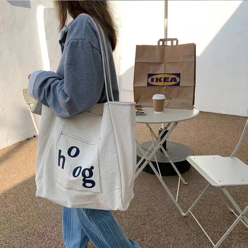 Canvas Bag Reusable Environmental Protection Shopping Bag Women's Tote Bags - Zeprah