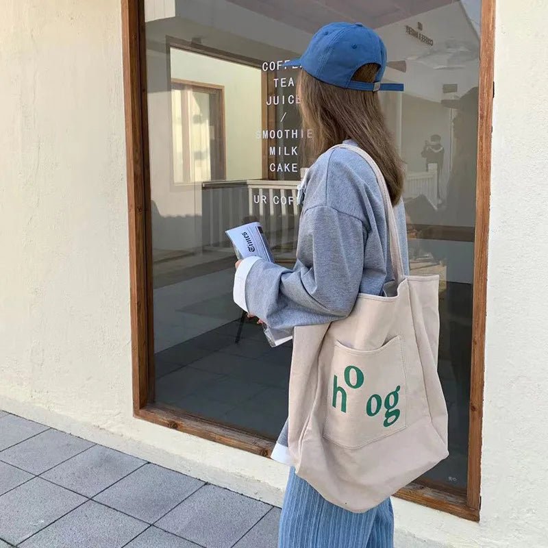 Canvas Bag Reusable Environmental Protection Shopping Bag Women's Tote Bags - Zeprah