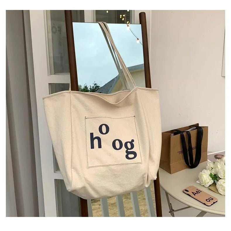 Canvas Bag Reusable Environmental Protection Shopping Bag Women's Tote Bags - Zeprah