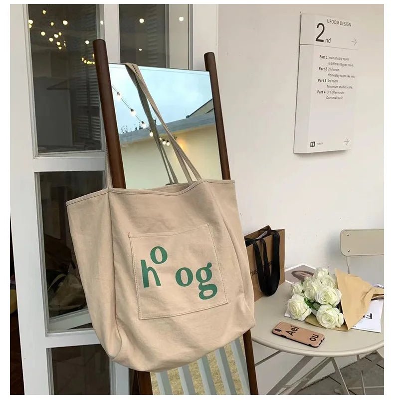 Canvas Bag Reusable Environmental Protection Shopping Bag Women's Tote Bags - Zeprah