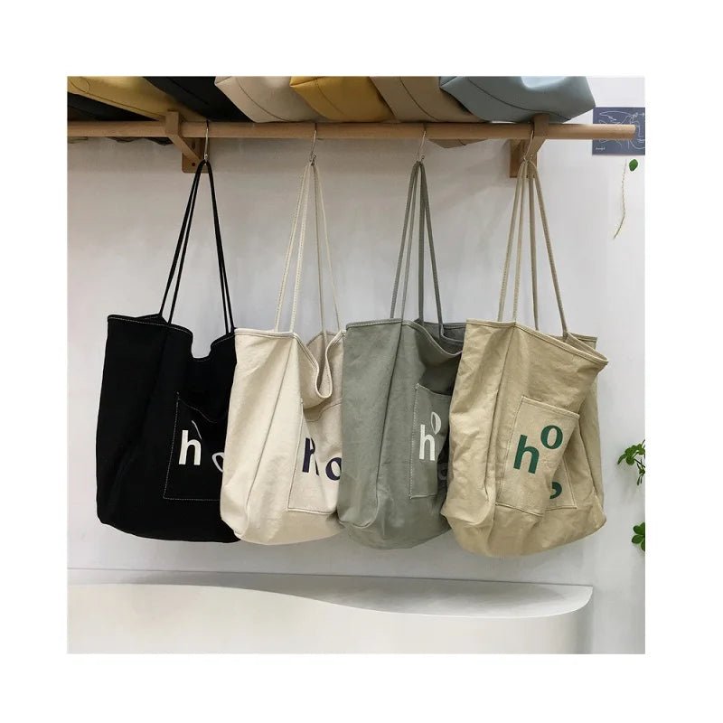Canvas Bag Reusable Environmental Protection Shopping Bag Women's Tote Bags - Zeprah