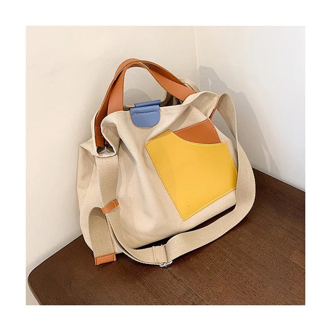 canvas Shopping Bag Large Tote Hand Bag Womens Designer Cotton Canvas Tote Handbags - Zeprah