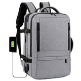 Capacity Expandable Business Laptop Bagpack for Men Waterproof Black Airplane Theme Mens Travel Backpack Oxford - Zeprah
