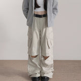 Cargo Work Pants Convertible Shorts Minimalist Solid Canvas Windproof Quick Dry Summer Mid Flat Loose Fit Woven Casual - Zeprah