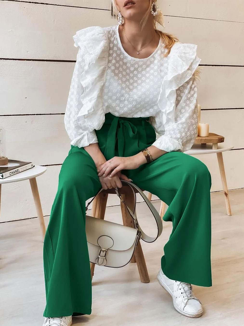 Casual Comfortable Trousers Wide Leg Ladies Work Suit Pants - Zeprah