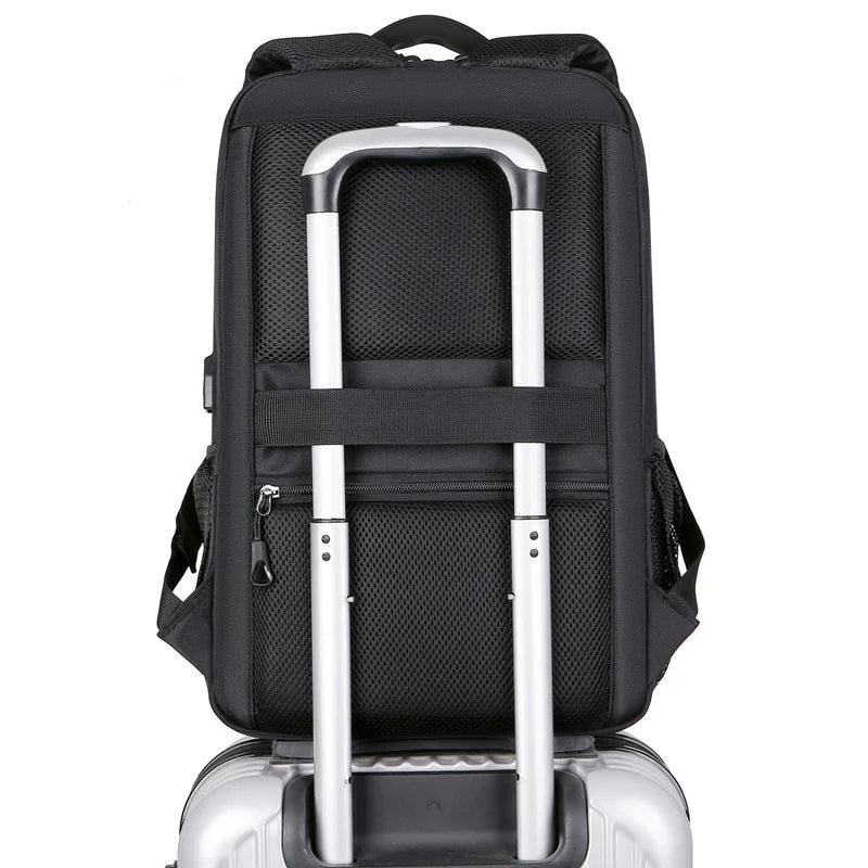 Casual Oxford Material Large Capacity USB Charger Laptop Backpack Waterproof for Business - Zeprah