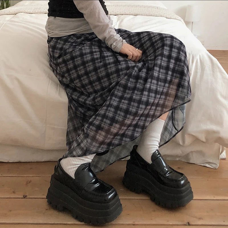 Casual Style Women's Knee - Length Chiffon Ruched Skirt Lightweight Breathable Knit Loose Fit Lengthening Design - Zeprah