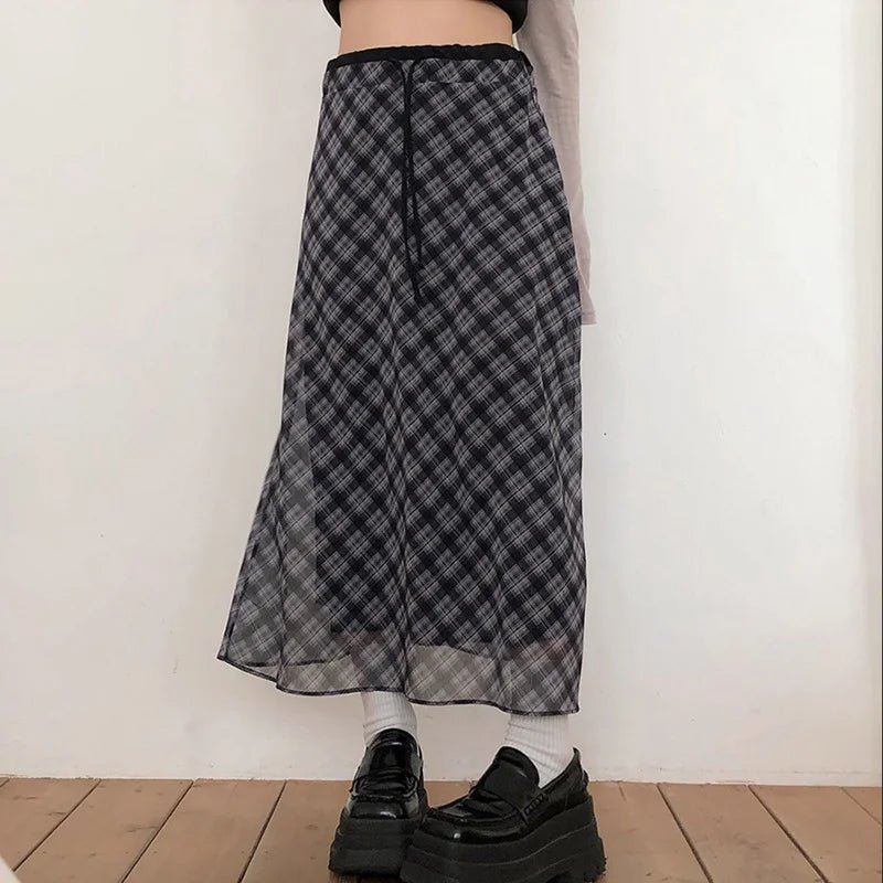 Casual Style Women's Knee - Length Chiffon Ruched Skirt Lightweight Breathable Knit Loose Fit Lengthening Design - Zeprah