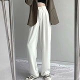 Casual Wide - Leg Trousers Popular Fashionable Trousers Simple Suit Pants - Zeprah