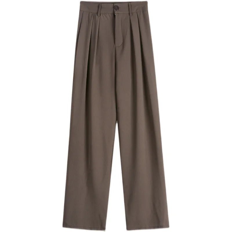 Casual Wide - Leg Trousers Popular Fashionable Trousers Simple Suit Pants - Zeprah