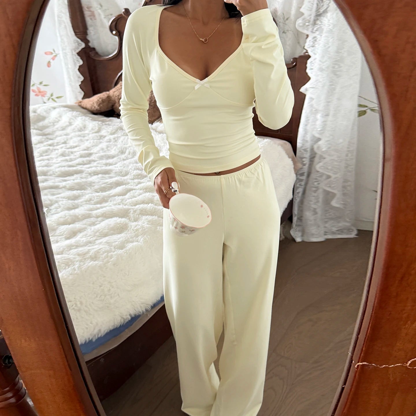 Casual Women's Loose Short Pajama Set | 100% Polyester Eco - Friendly Breathable Patchwork Wear T-Shirt Pants | All - Zeprah