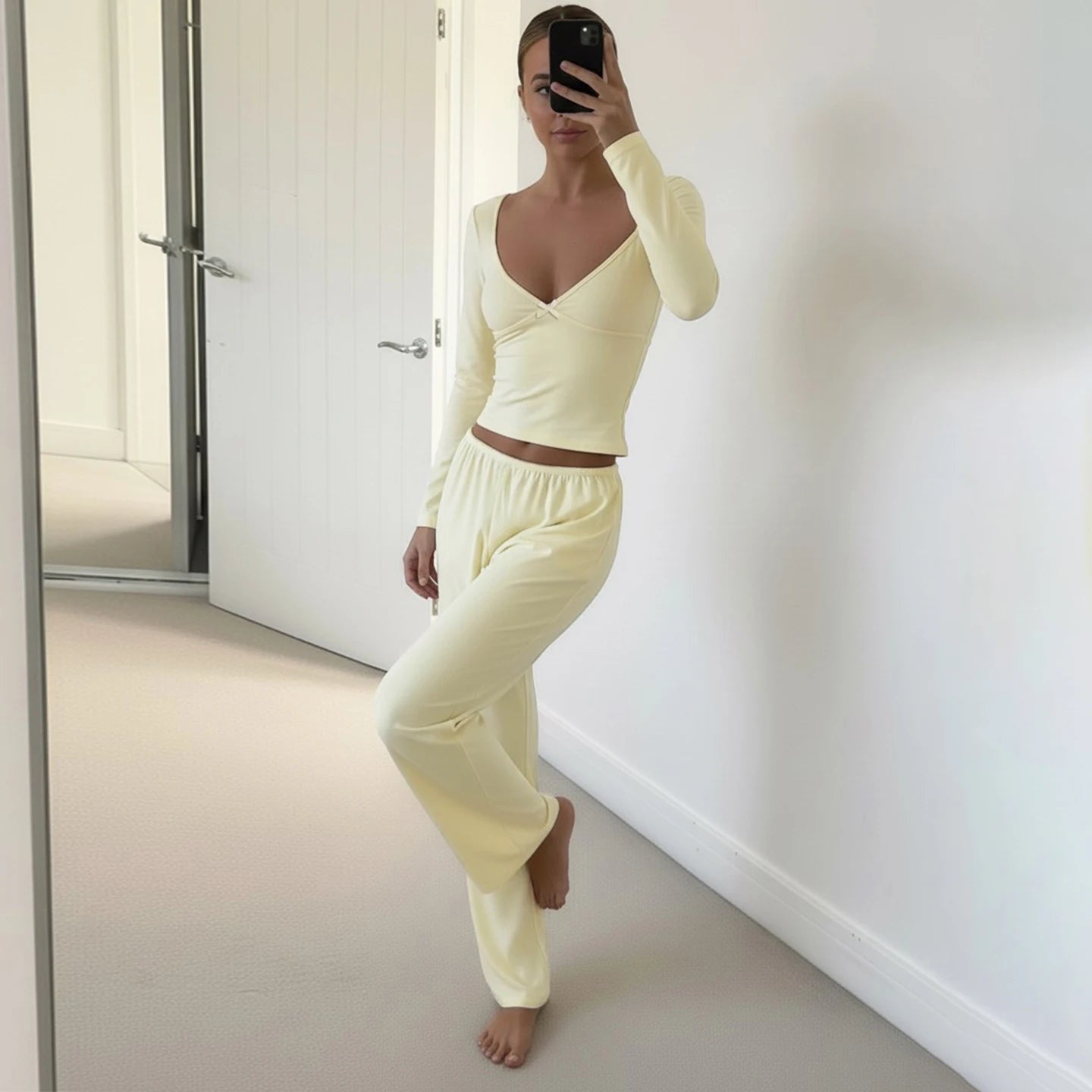 Casual Women's Loose Short Pajama Set | 100% Polyester Eco - Friendly Breathable Patchwork Wear T-Shirt Pants | All - Zeprah