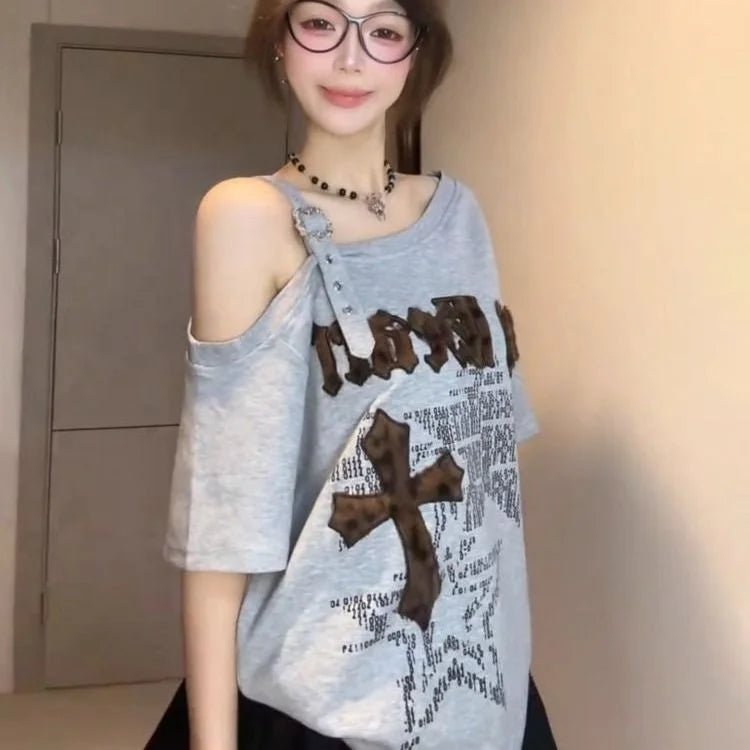 Casual Women's T-shirts Popular New Design Short Sleeve Top Versatile Tops for Women - Zeprah