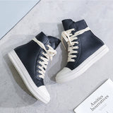 Unisex US12 Durable Zapatos Dama Canvas Platform Lace up Outdoor Footwear High Top Canvas Sneakers Women's Casual Shoes