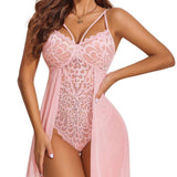 Sexy Perspective Lace Strap Pajamas Large Perspective Strap Jumpsuit Women's